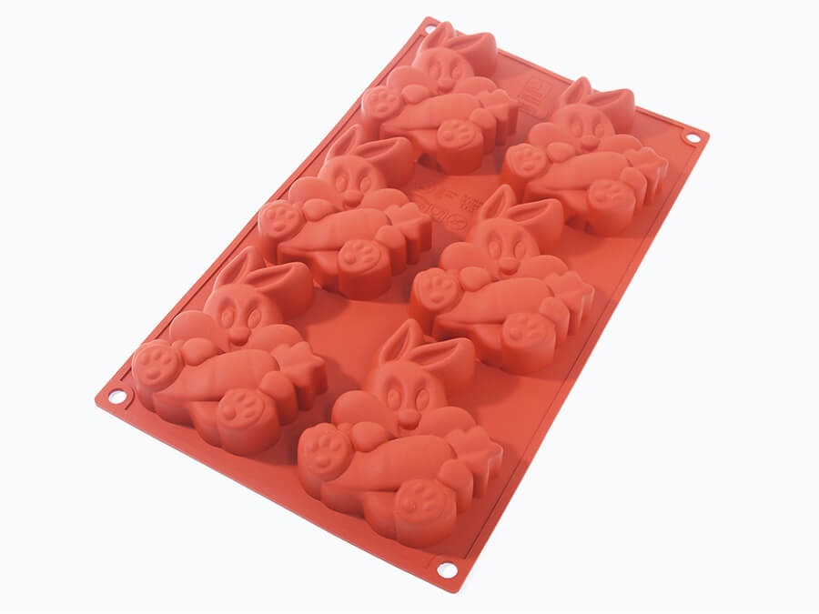 Форма силиконовая Зайчики (6шт. 90х70мм) 170х290мм