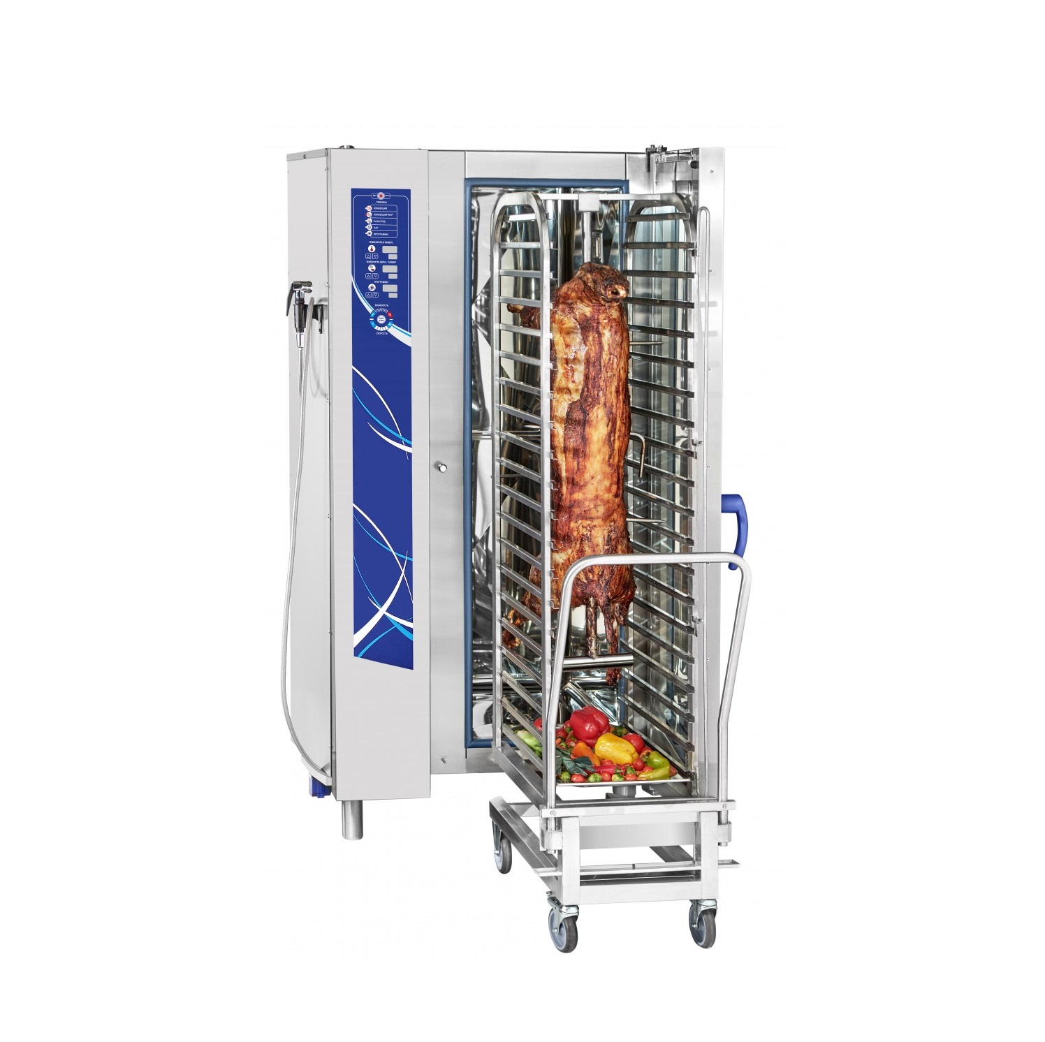 Пароконвектомат бойлерный ПКА 20-1/1ПМ2-01 с тележкой-шпилькой 20хGN 1/1