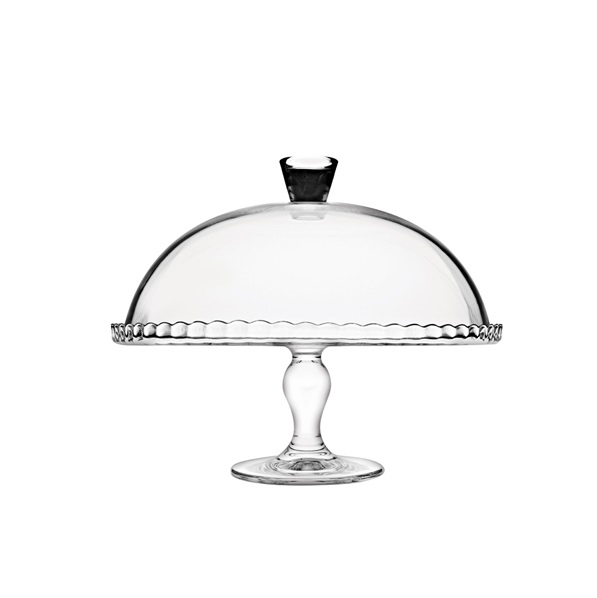 Подставка для торта "Патиссери" d320мм h260мм с крышкой, стекло
