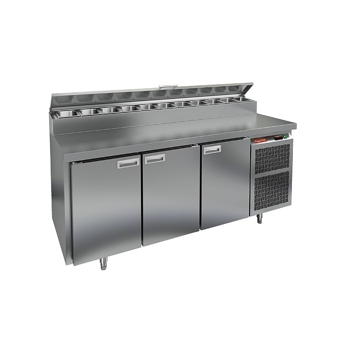 Стол холодильный для пиццы Hicold PZ2-111/GN, нержавеющая сталь