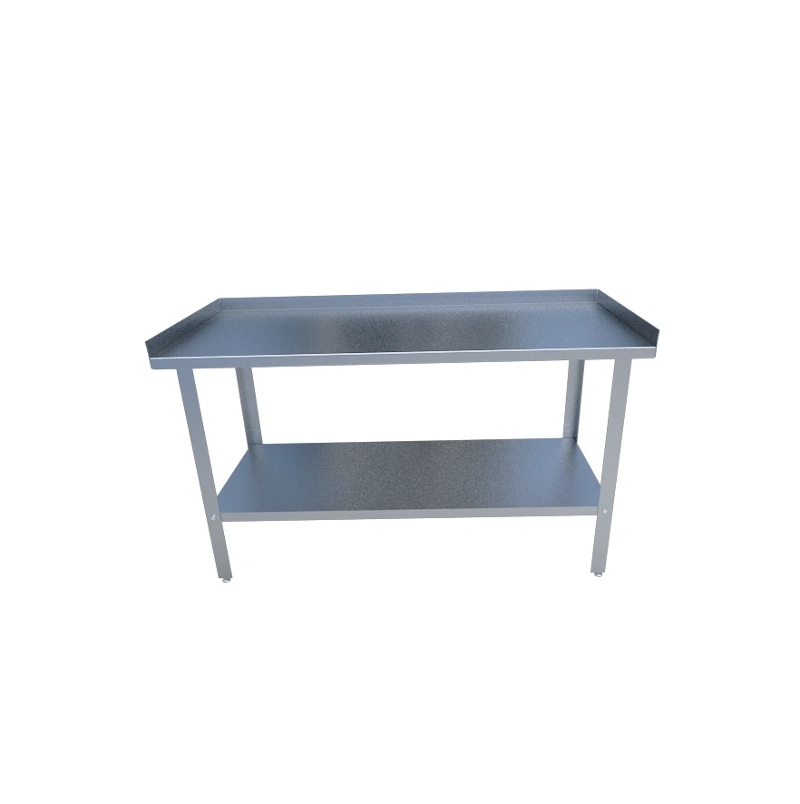 Стол производственный 1000х600х860мм, 3 борта, полка сплошная