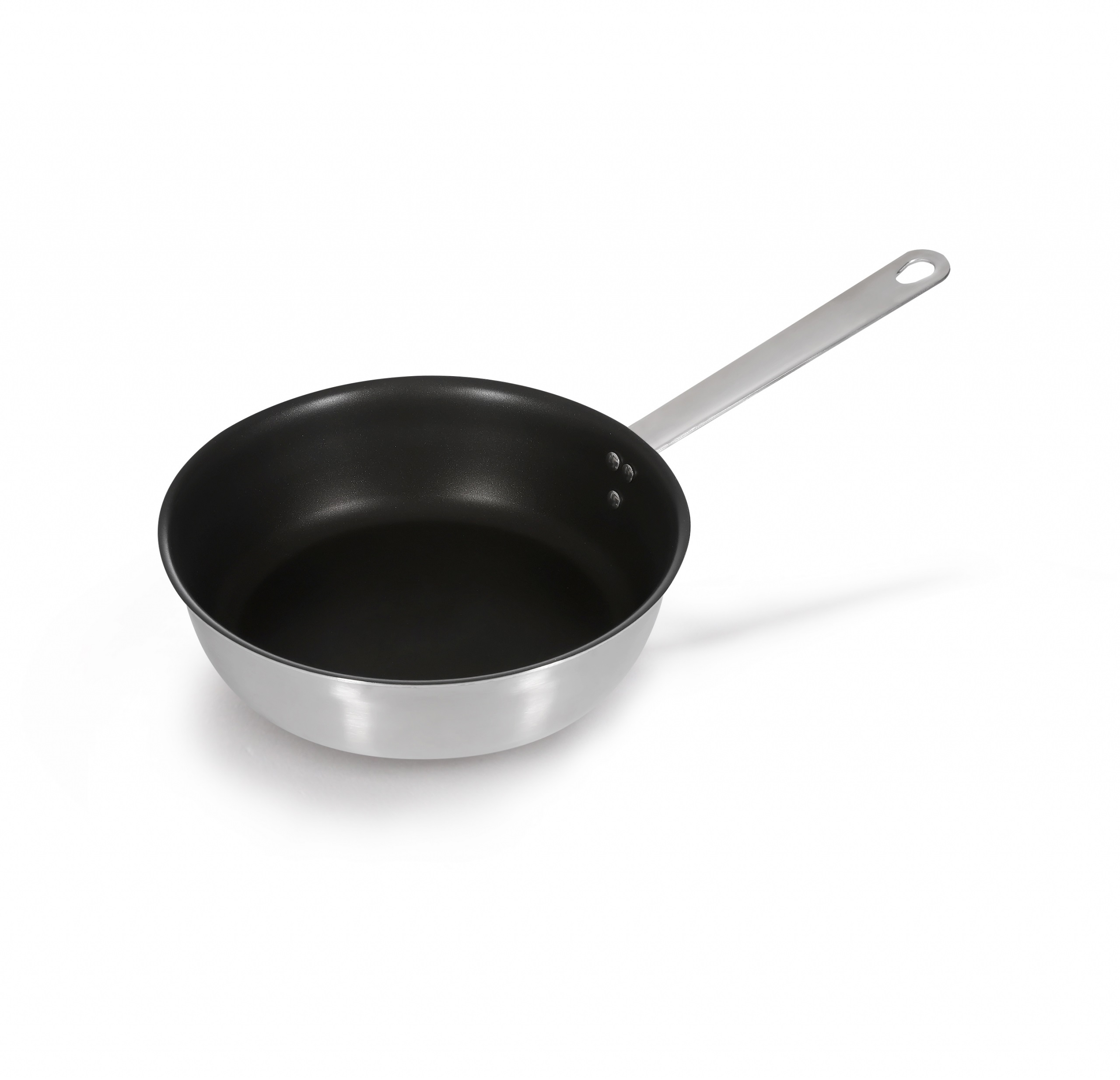 Сковорода-сотейник d240мм нержавеющая сталь, тефлон, индукция