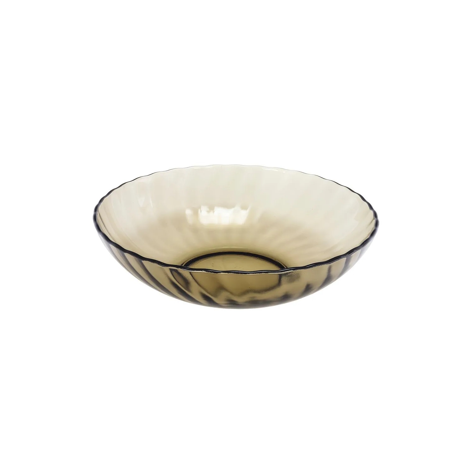 Тарелка глубокая d190мм 500мл дымчатое стекло