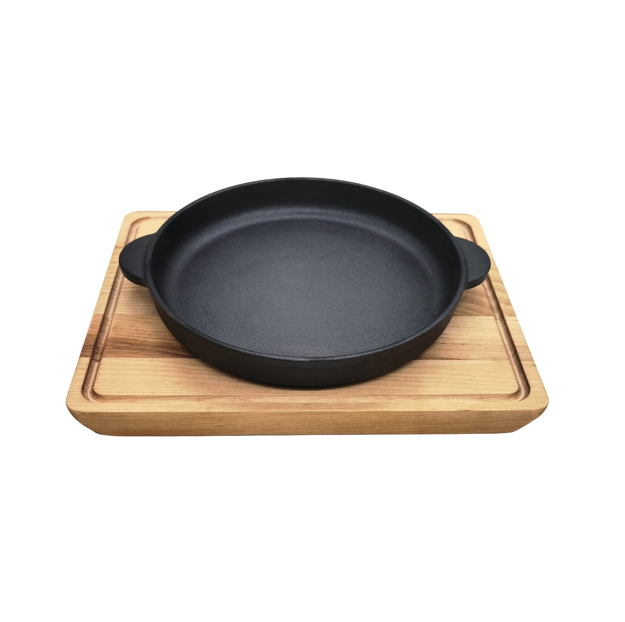 Сковорода порционная чугунная d180мм с ручками на подставке