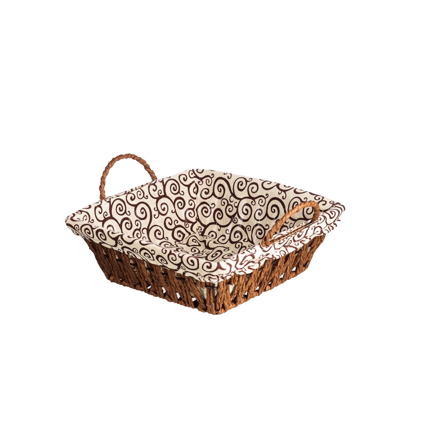 Корзинка плетеная "Амелия" 220х220х80мм коричневая VETTA