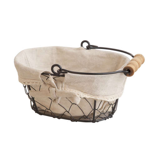 Подставка для хлеба металлс хлопковой вставкой хлебница 170х125х80мм