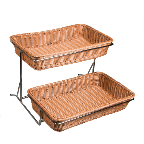 Стойка для выкладки 2 яруса d530х310х100мм н/ж