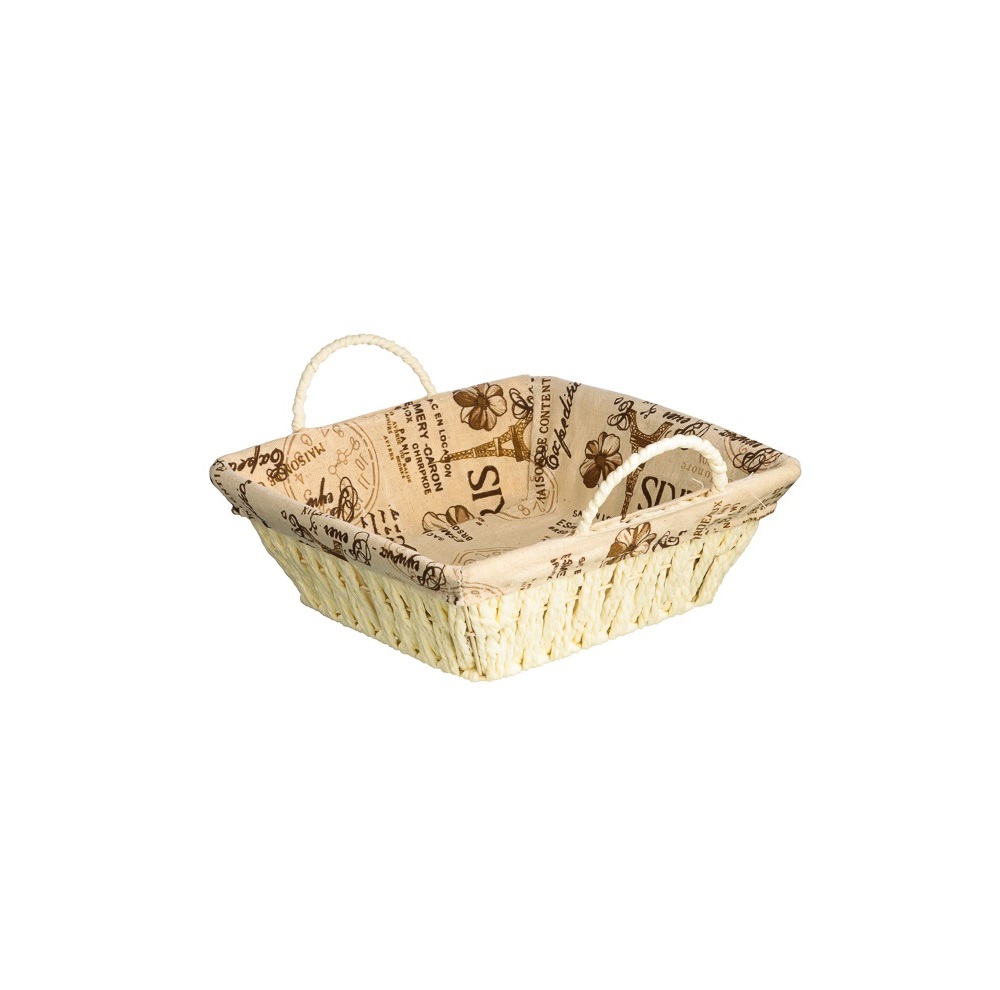 Корзинка плетеная "Амелия" 220х220х80мм бежевая VETTA