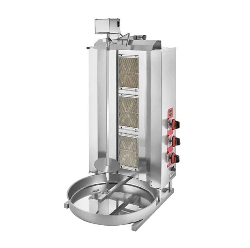 Аппарат Шаурма газовая 3 горелки с электроприводом ELETTO D06MZ