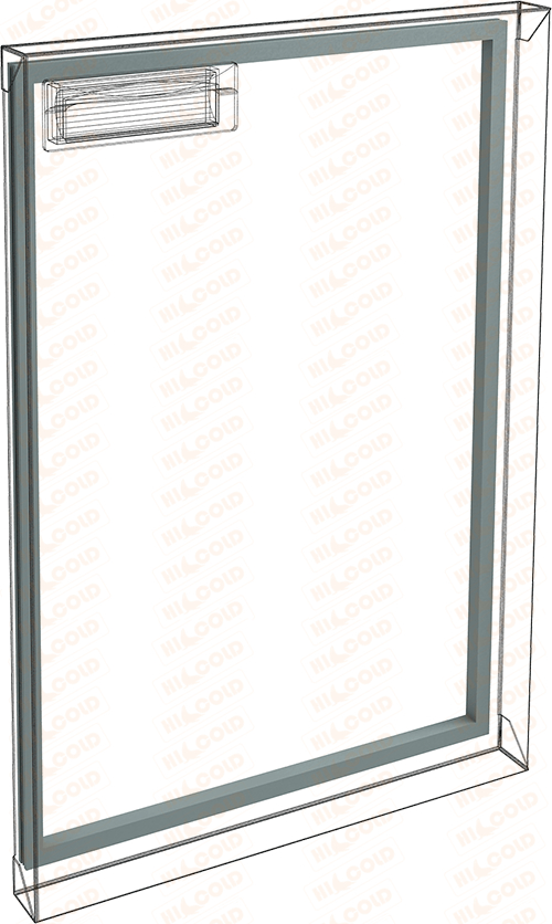 Резина - уплотнотнитель магнитный стола холодильного Hicold дверца GNE/SNE и LT (394х415)