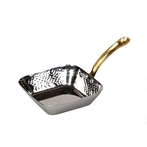 Сковорода порционная с ручкой d127 h30мм нерж. сталь