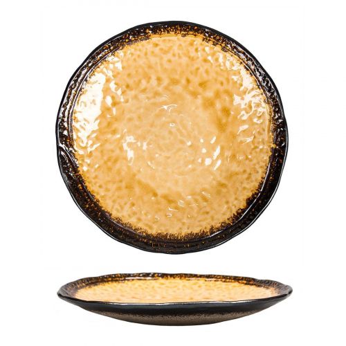 Тарелка d260мм каменная керамика "Spider Silk-Yellow" P.L.