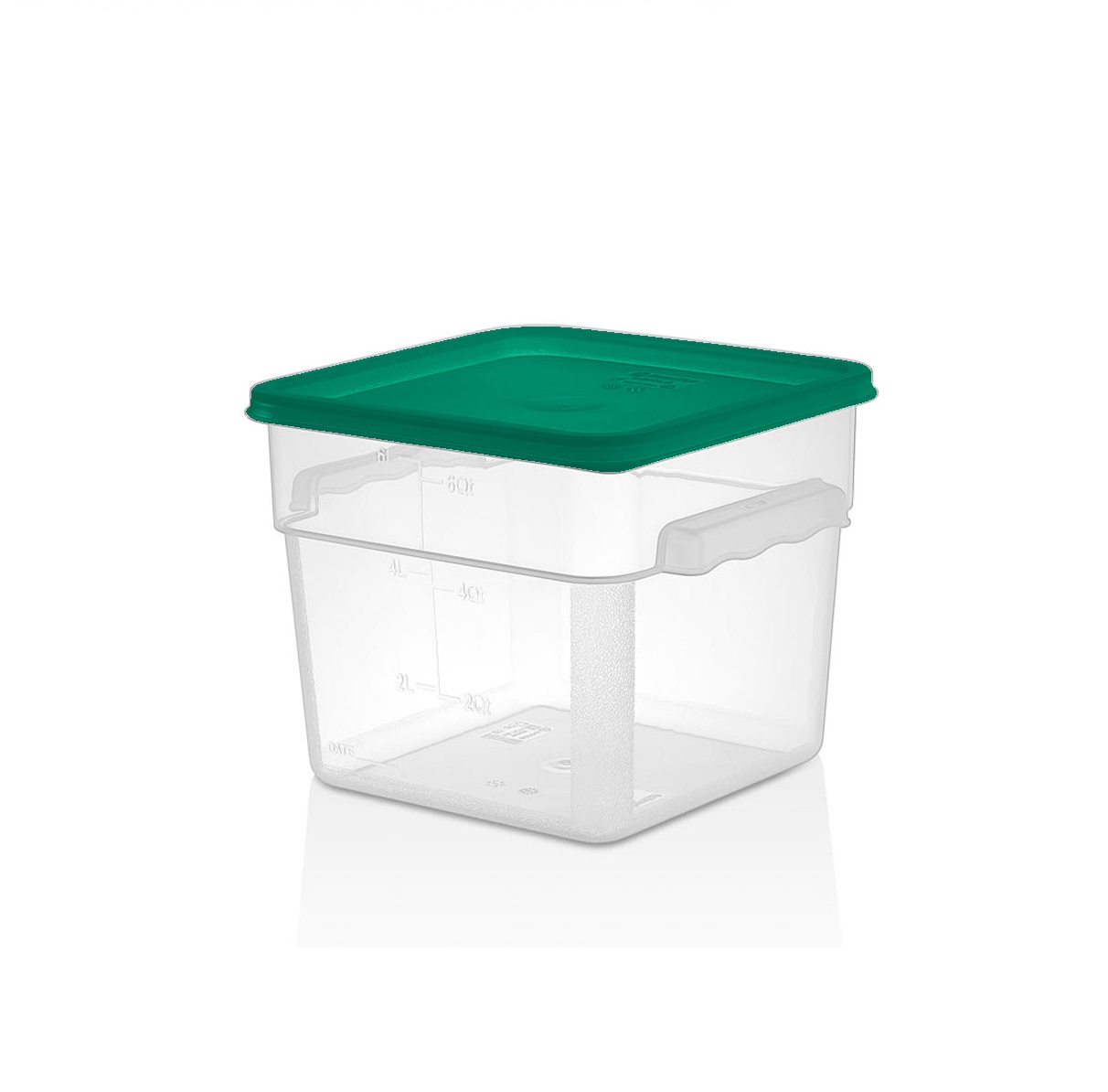 Контейнер для продуктов с цветной крышкой 5,7л с мерной шкалой, полипропилен