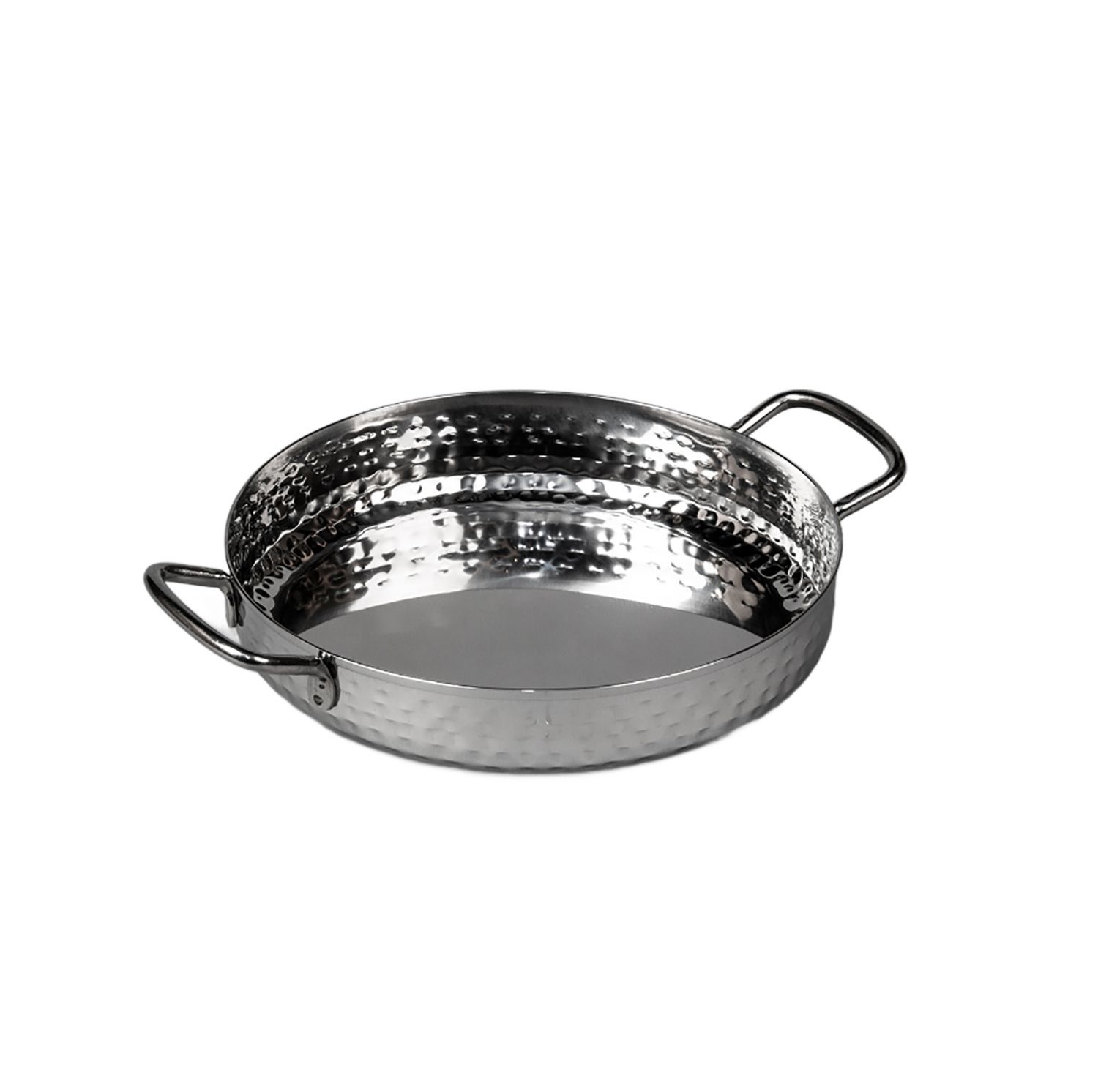 Сковорода порционная c ручками d180мм нержавеющая сталь