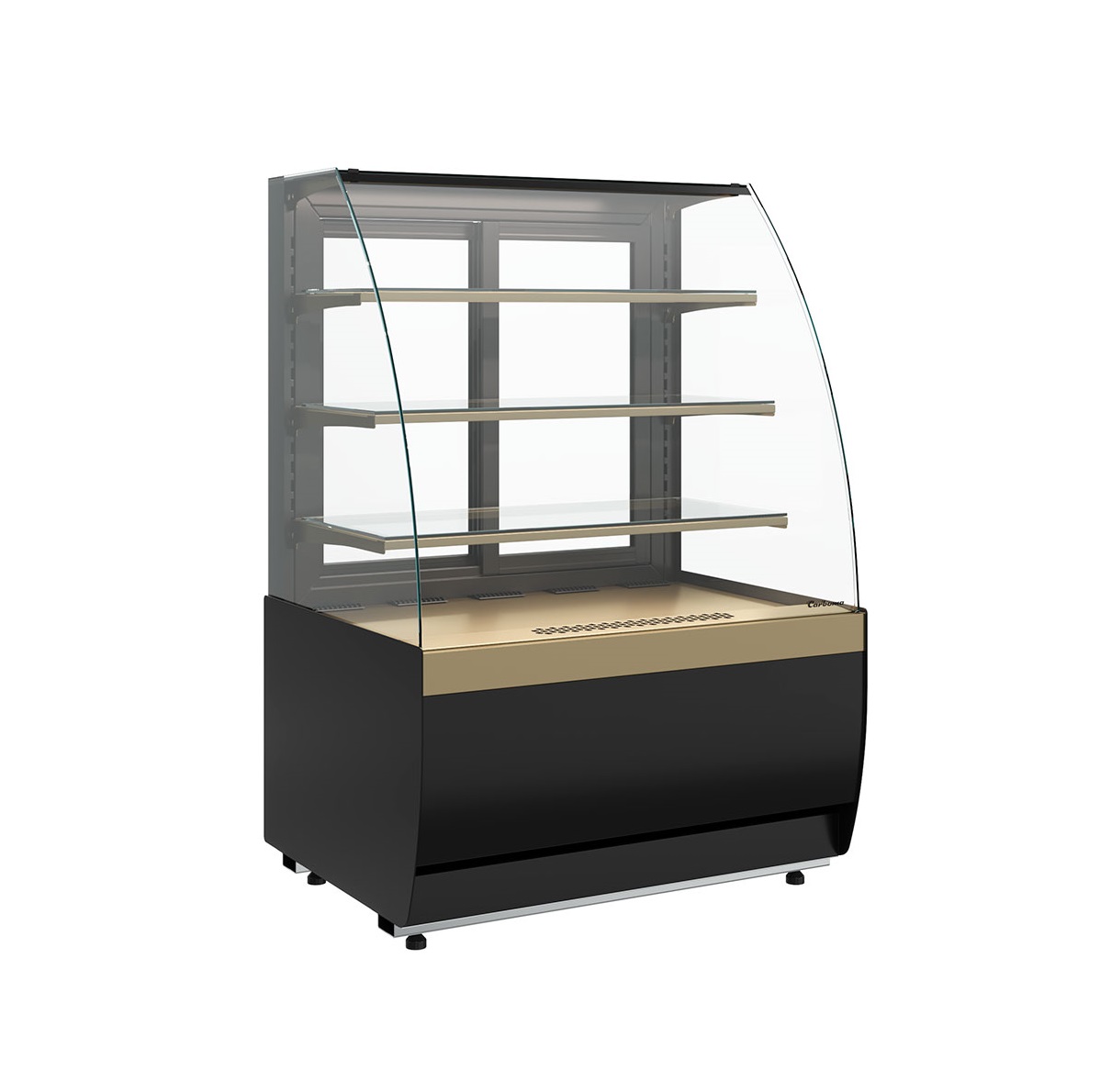 Витрина кондитерская холодильная  K70 VM 0,9-1 Light 0012-0109 версия 2.0 черный/бронза