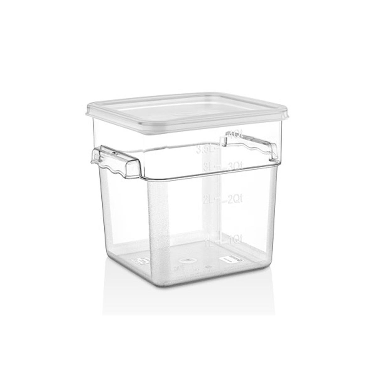 Контейнер для продуктов с крышкой 3,8л с мерной шкалой, полипропилен