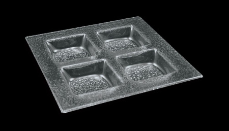 Менажница 4-х секц 300х300мм ячейка 100х100х25мм стекло 3D