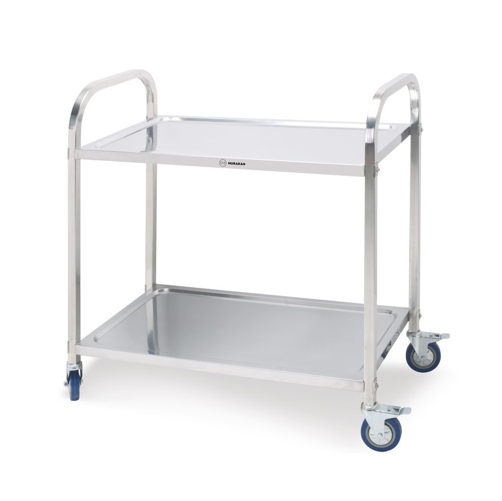 Тележка сервировочная 2-х ярусная 850х450х900мм HKN-TS2 н/ж