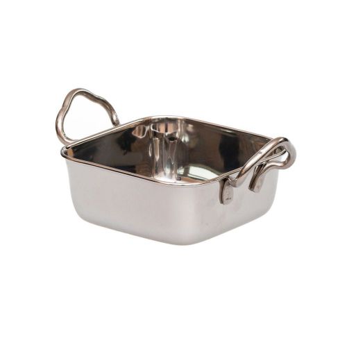 Сковорода порционная с 2-я ручками нержавеющая сталь d115мм глубокая