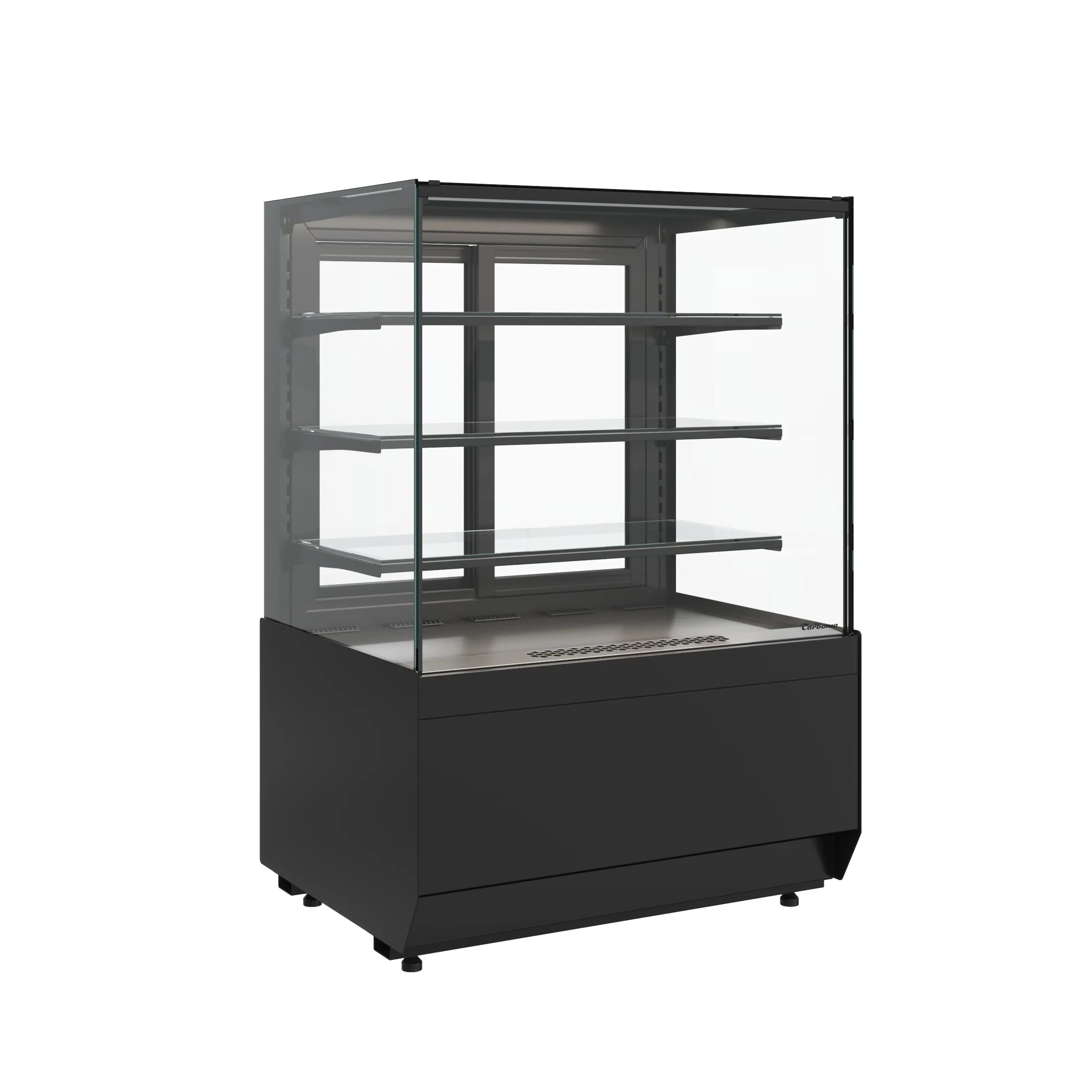 Витрина кондитерская холодильная KC70 VM 0,9-1 Light 9006-9005 (ВХСв-0,9д Carboma Cube ТЕХНО) Версия 2.0