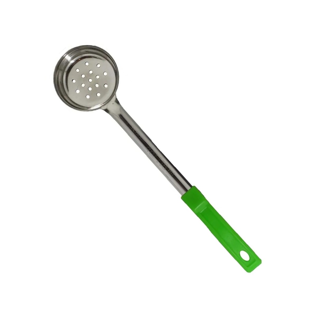 Половник 120мл плоское дно перфорированный с пластиковой ручкой