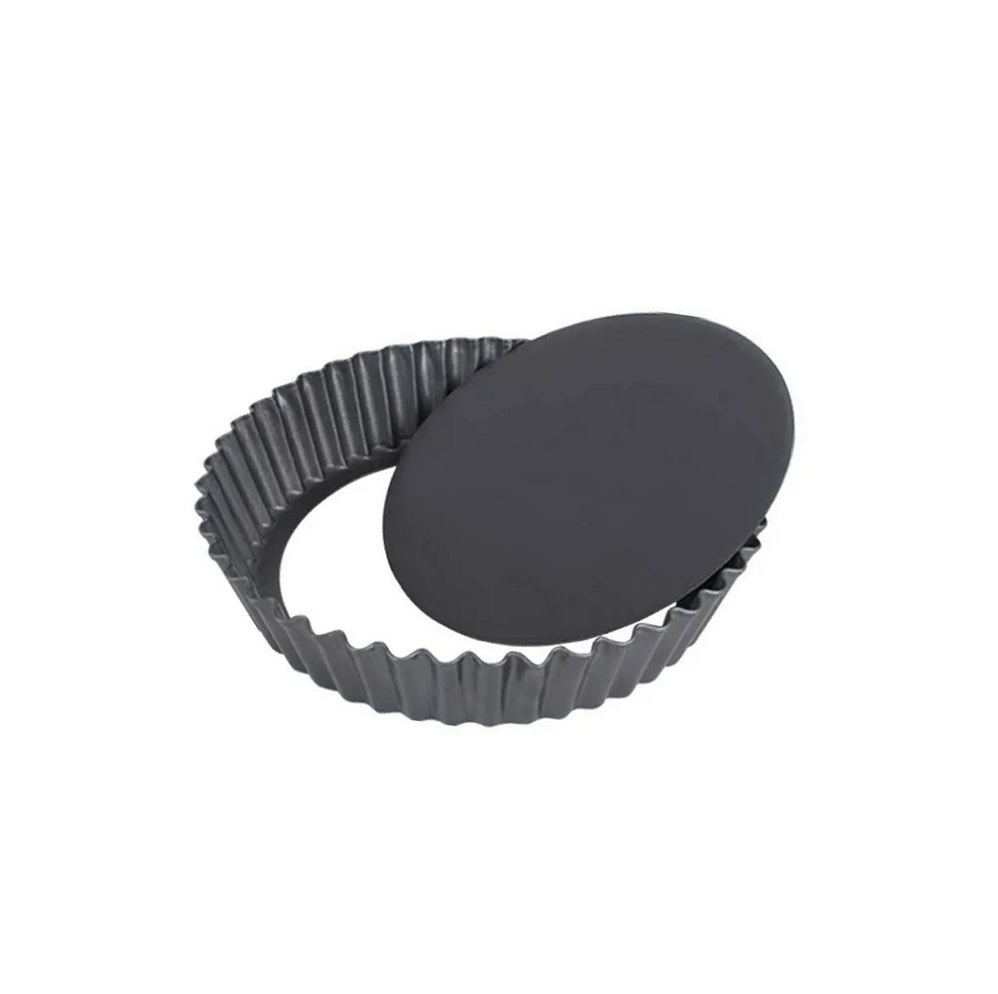 Форма для тарталеток d100 h20мм гофрированная, съемное дно, антипригарное покрытие