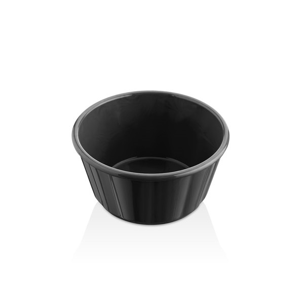 Соусник 130мл d85мм h45мм поликарбонат черный