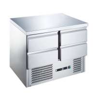Стол холодильный TRTGNLD4 TN 900x700x876мм, без борта, 4 ящика, +2...+8°C