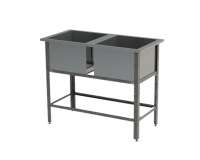 Ванна моечная 2-х секционная 1200х600х870 AISI 430
