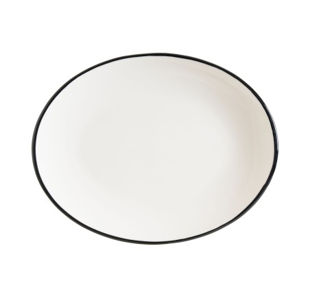 Блюдо овальное 310х240мм Линеа черный Bonna LNEBLMOV31OV