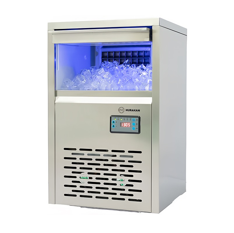 Льдогенератор HKN-IMC60M для кубикового льда, 60кг/сут, бункер 30кг, подкл. к воде