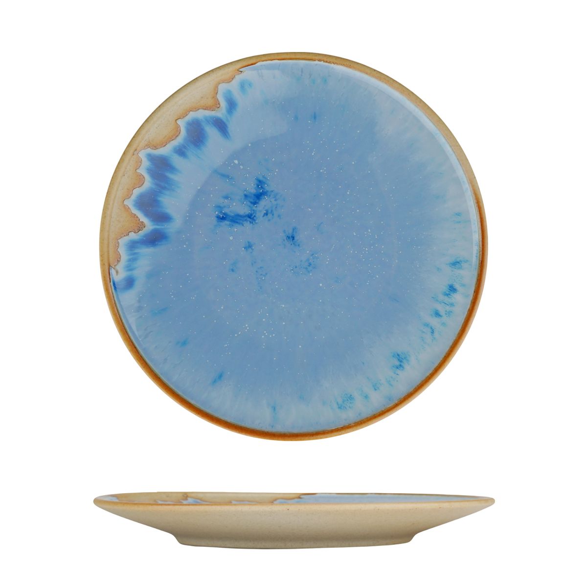 Тарелка d210мм h20мм "Паназия голубая" фарфор