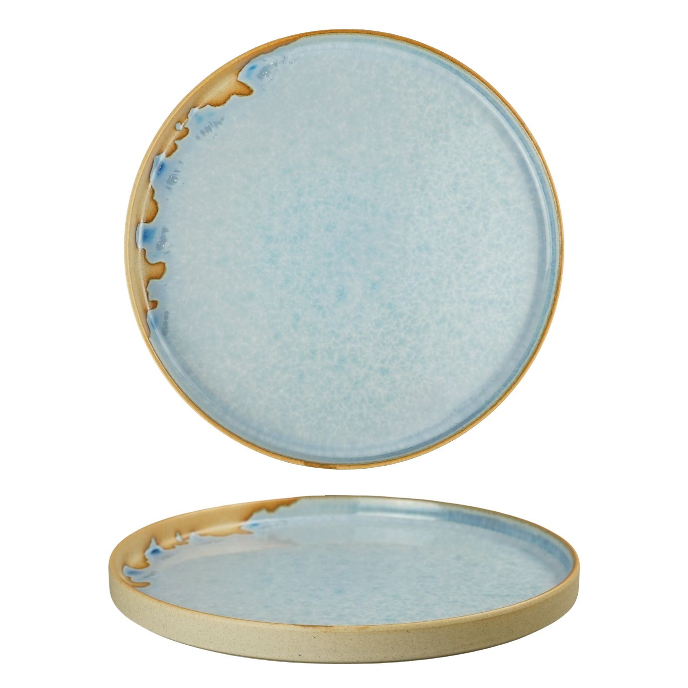 Тарелка с бортом d260мм h22мм "Паназия голубая" фарфор