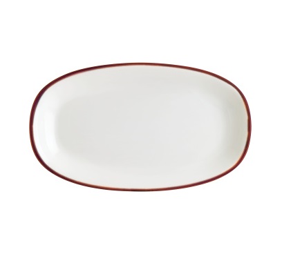 Блюдо овальное 150х85мм Линеа бургундия Bonna LNEBDGRM15OKY