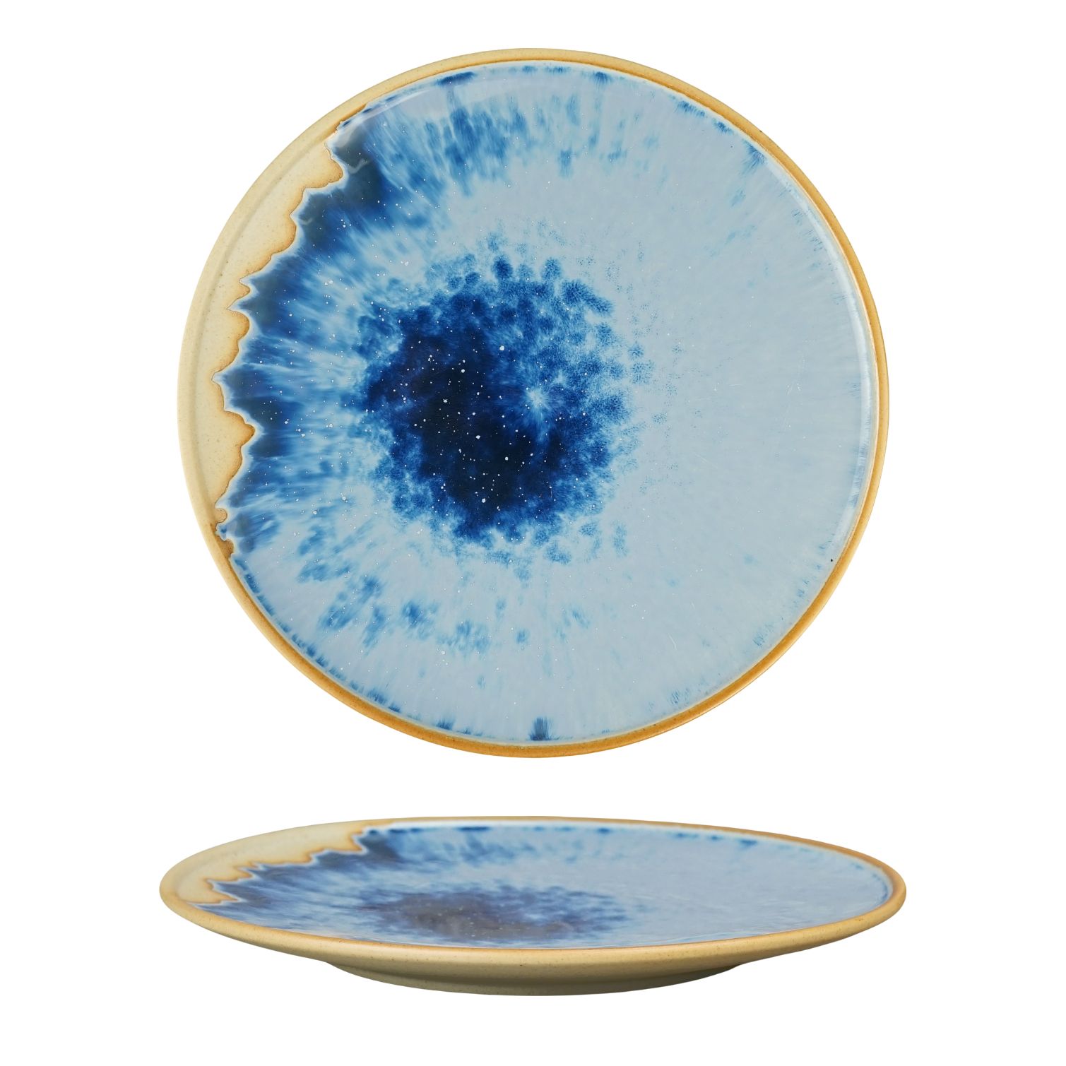 Тарелка d260мм "Паназия голубая" фарфор