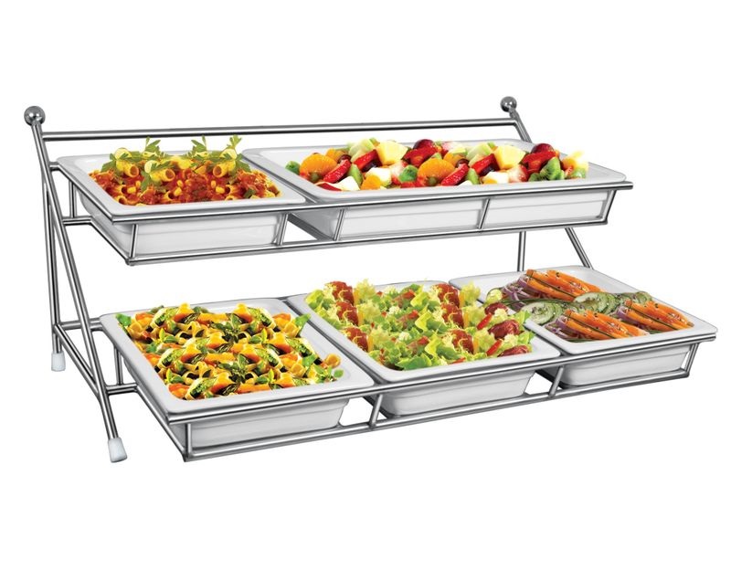 Станция двухярусная буфетная с 5 гастроемкостями 88x68x42мм, 2TE5P