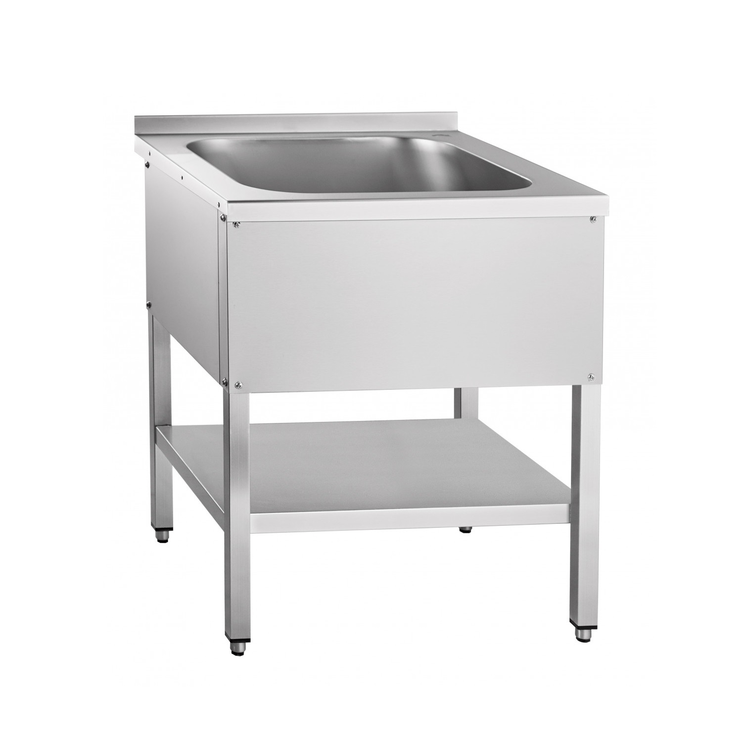 Ванна моечная 1-секционная 635х600х860мм с полкой