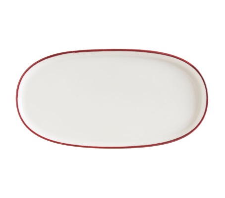 Блюдо овальное 210х100мм Линеа бургундия Bonna