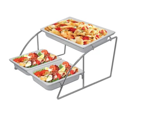 Станция двухярусная буфетная с 3 гастроемкостями, 55x35x28см, 2505