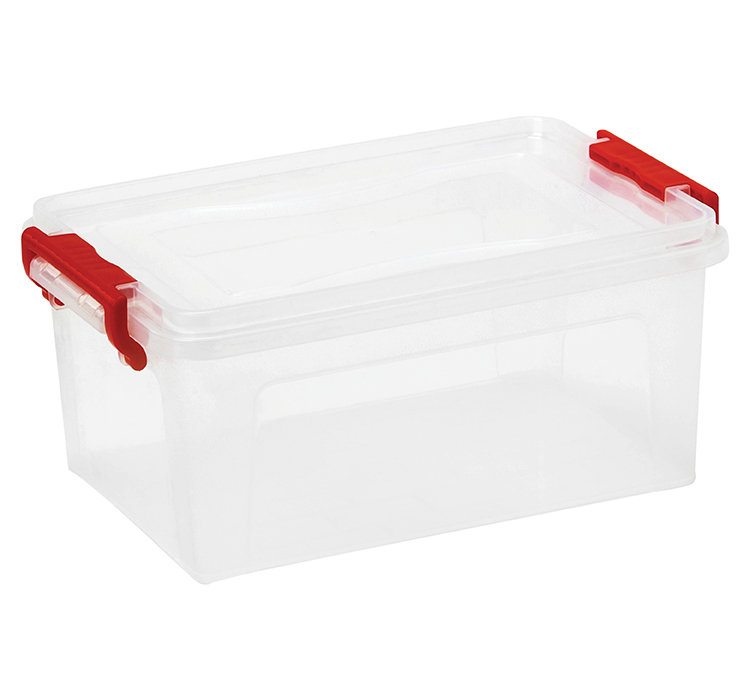 Контейнер для продуктов с зажимом пластиковый с ручками 3,6л