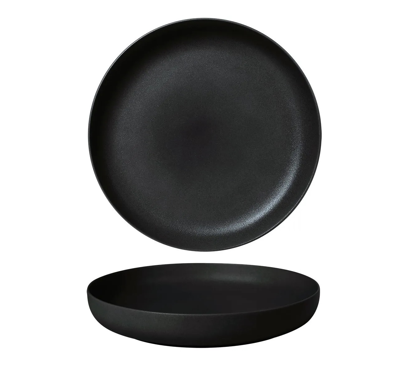 Тарелка с бортом d230мм Fine Plus-Black Sand Noble