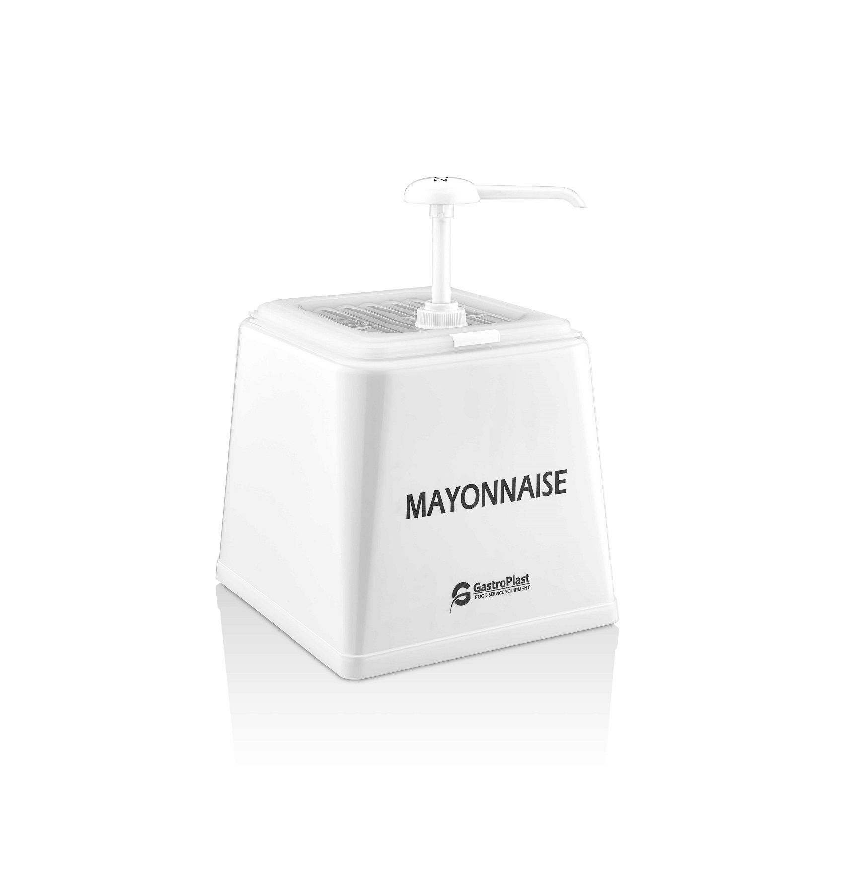Дозатор для соуса майонез 225х210мм h225мм 2,5л полипропилен белый