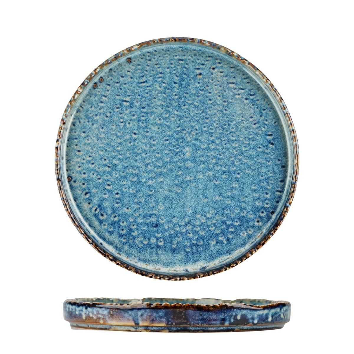 Тарелка с бортом d205мм h25мм "Aqua Blue"