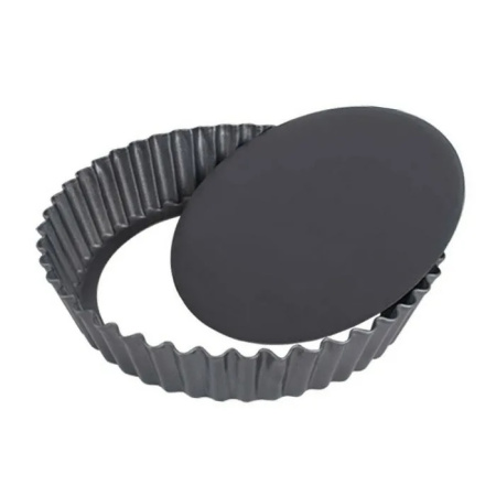 Форма для выпечки d140мм h25мм гофрированная, съемное дно, антипригарное покрытие