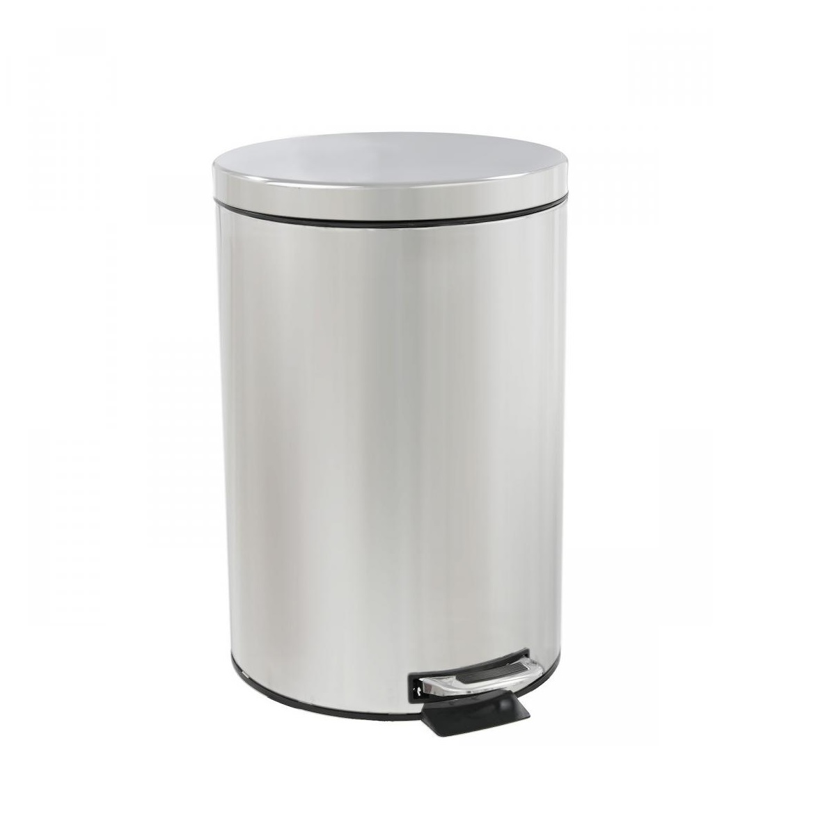 Ведро для мусора с педалью 20л н/ж с доводчиком