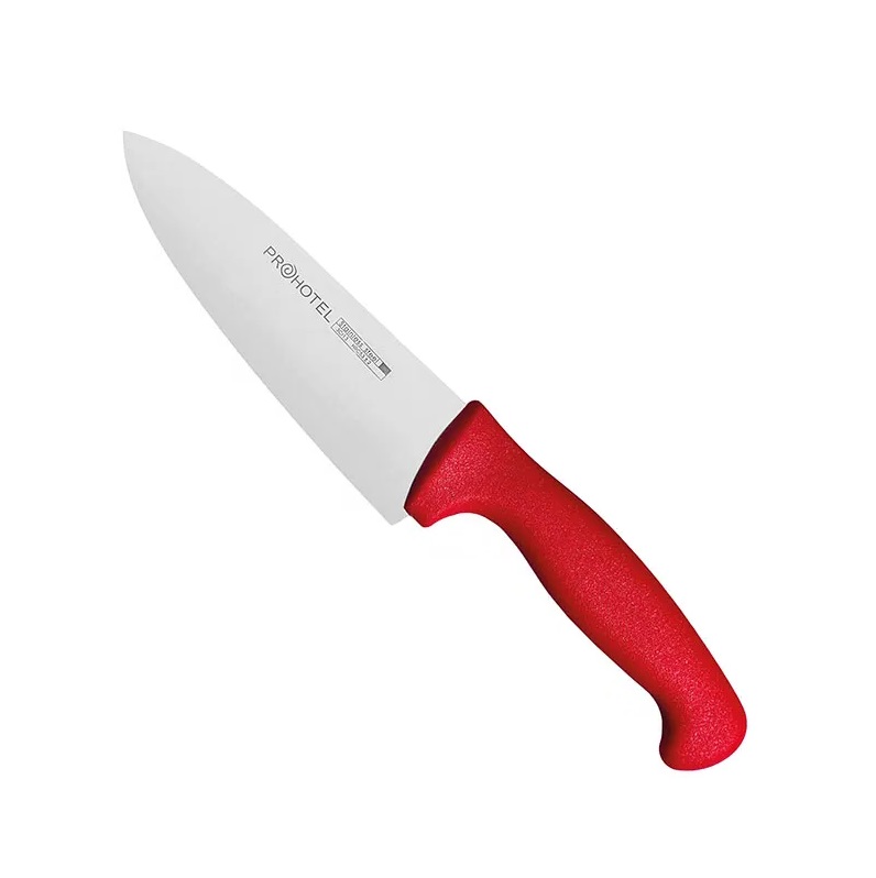 Нож поварской 290/150мм красный