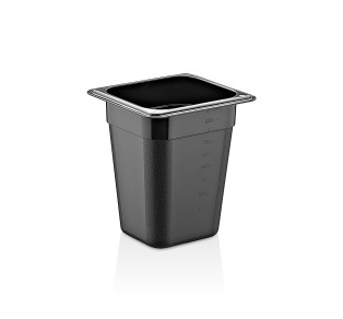 Гастроемкость 1/6 полипропилен черная 176х162мм h200мм GastroPlast
