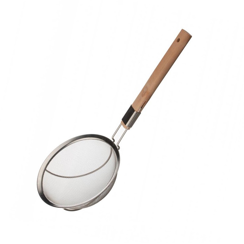 Шумовка сетчатая d160мм н/ж сталь с деревянной ручкой