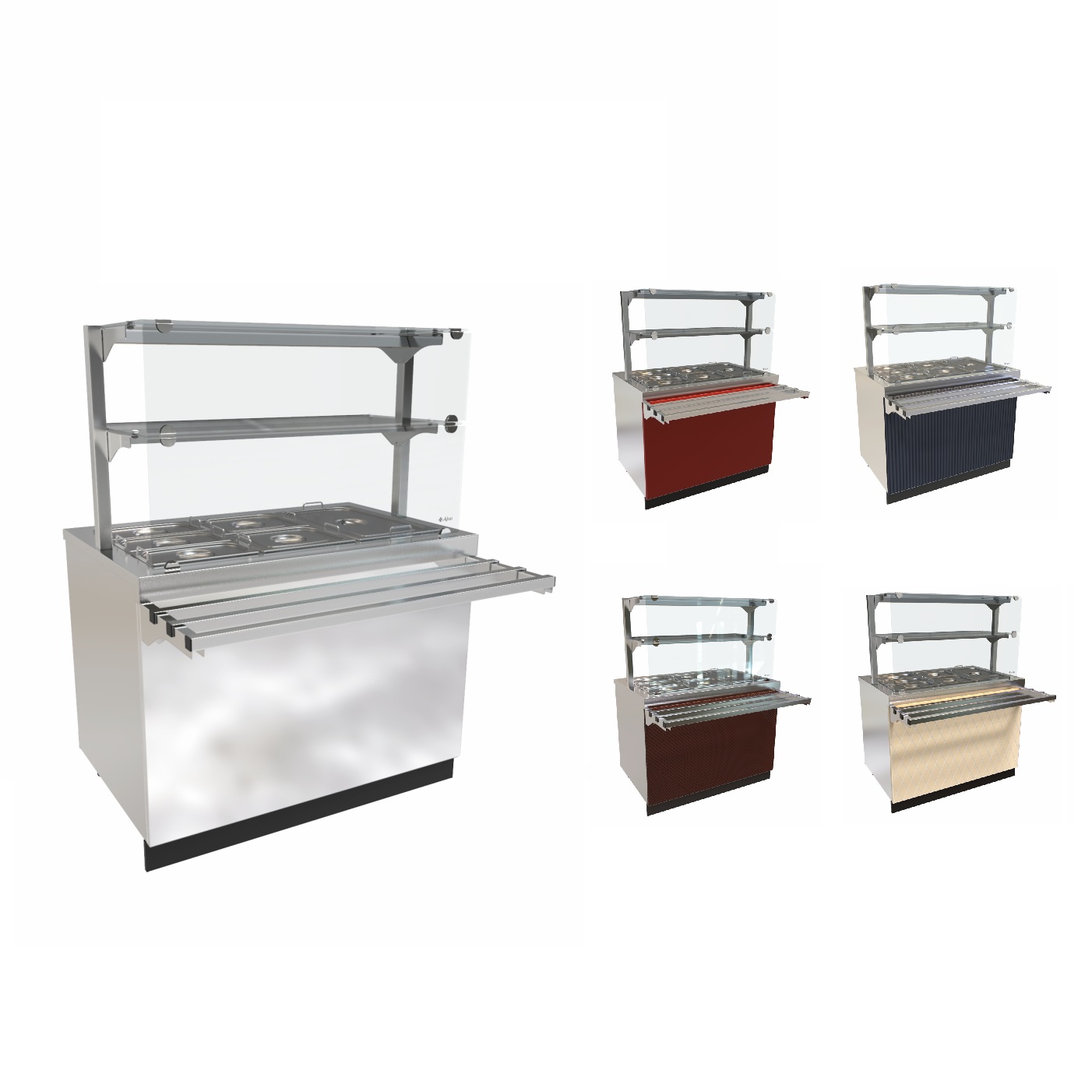 Линия раздачи Сэйла Мармит 2-х блюд ЭМК-70Е-02 нержавеющая сталь