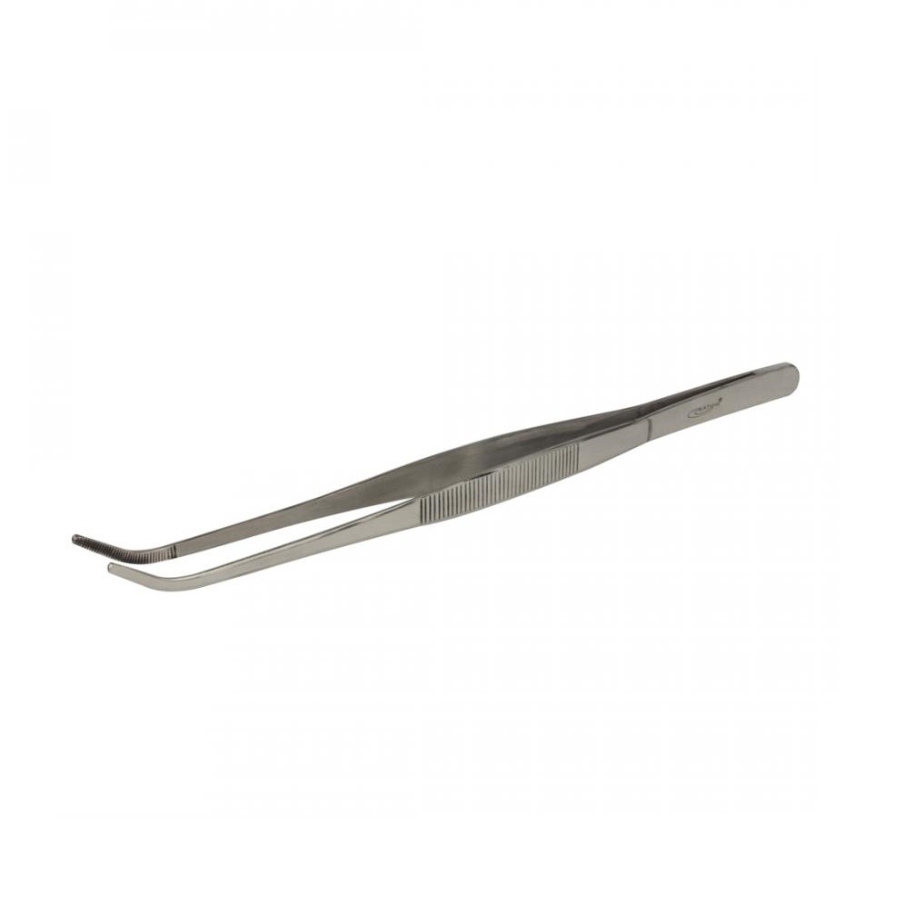 Пинцет 295мм изогнутый нержавеющая сталь